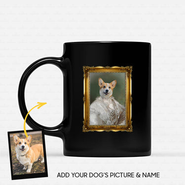 Personalized Dog Gift Idea - Royal Dog's Portrait 36 For Dog Lovers - Black Mug